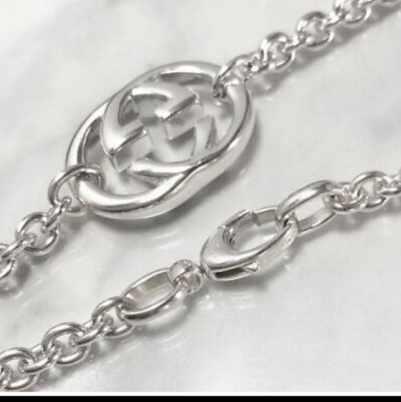 RARE! Gucci Luxury Double G Statement Logo Necklace 😍  like Mew condition! GORG - Picture 2 of 10